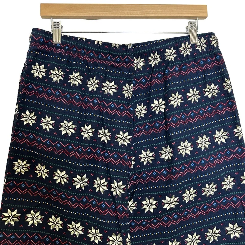 NEW St John’s Bay Men’s Flannel Pajama Pants Fair Isle Print Size Medium